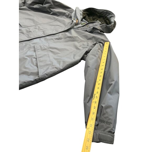 L.L. Bean Gore-Tex Blue Waterproof Jacket Hooded Full-Zip Womens XL - Picture 9 of 10